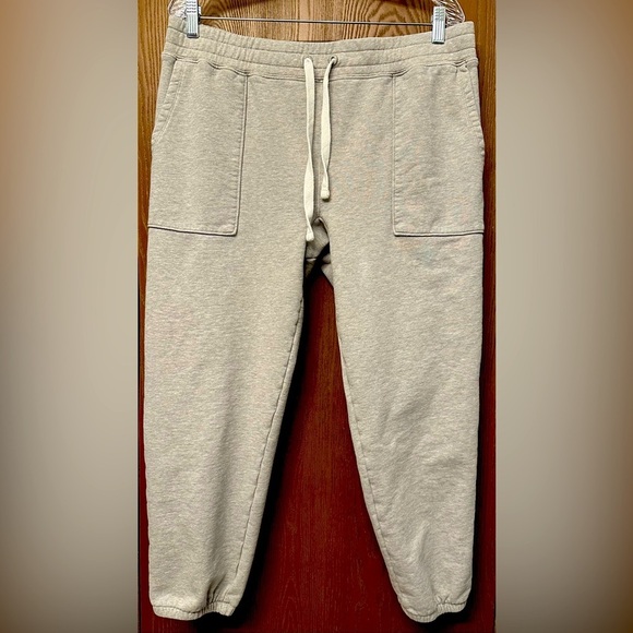 Frame Denim Pants - Frame Vintage Sweatpants Front Pockets Drawstring Gris Heather Size Large